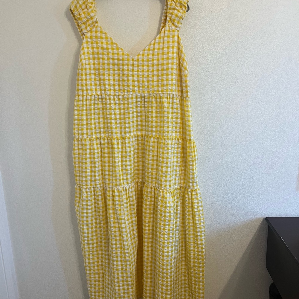 Old Navy Yellow Checkered Dress
